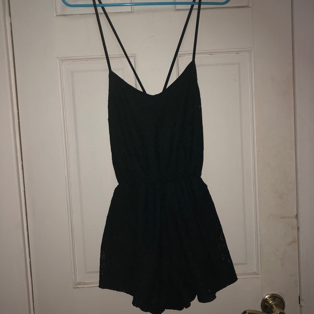 Black lace Romper Sz S